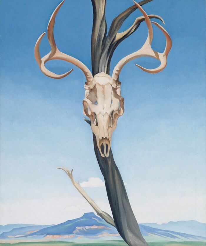 Deer's Skull with Pedernal, 1936 by Georgia O'Keeffe