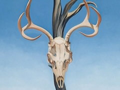 Deer's Skull with Pedernal by Georgia O'Keeffe