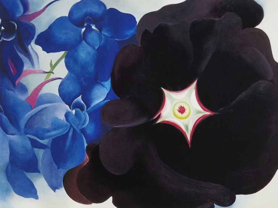 Black Hollyhock Blue Larkspur, 1930 by Georgia O'Keeffe