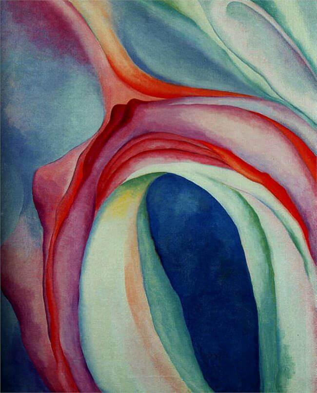 Music Pink and Blue II, 1918 by Georgia O'Keeffe