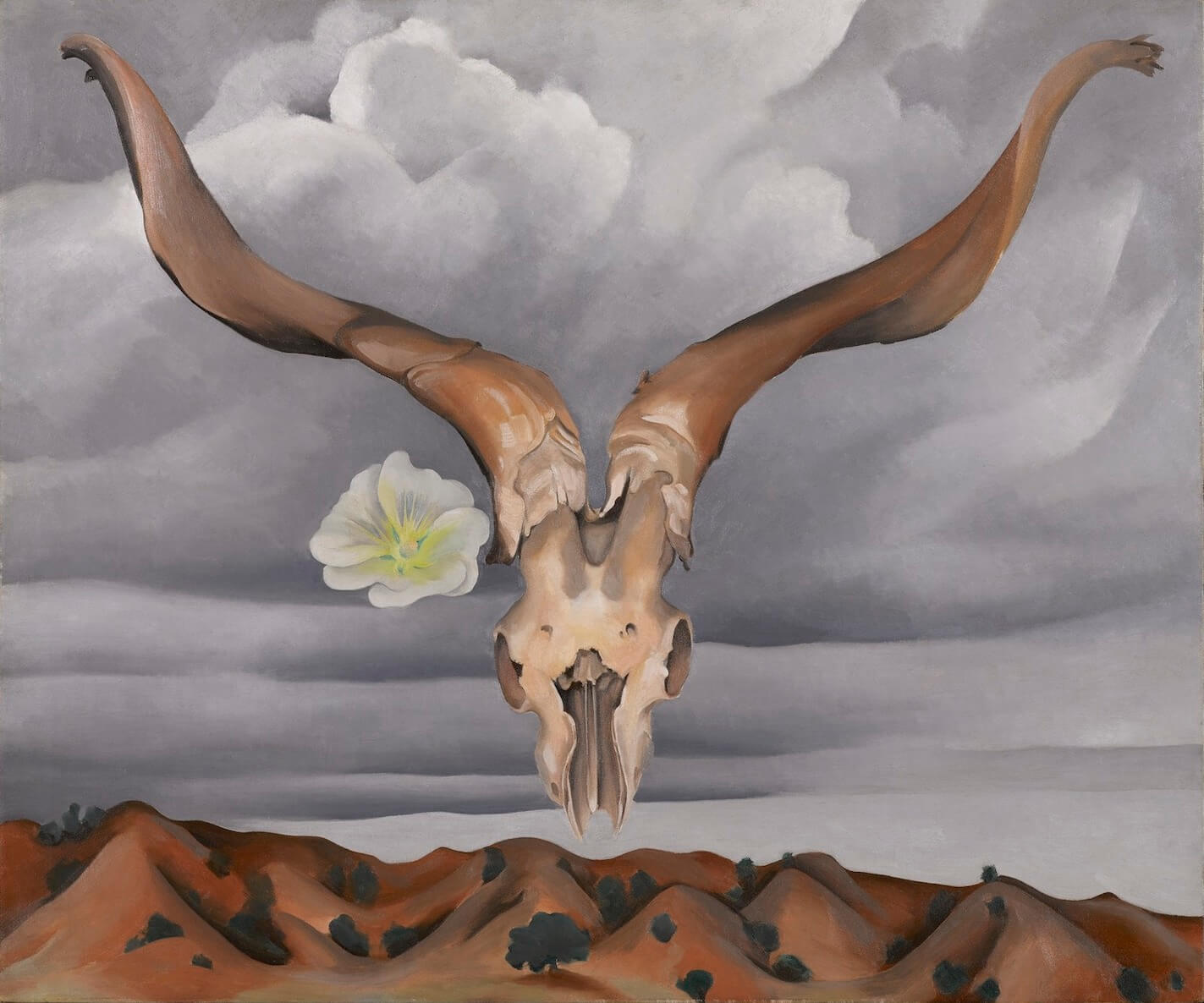 Ram's Head with Hollyhock, 1935 by Georgia O'Keeffe