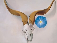 Ram's Head, Blue Morning Gloryby Georgia O'Keeffe